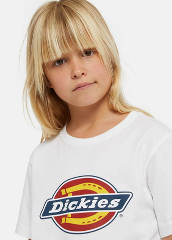 Белая летняя футболка Dickies