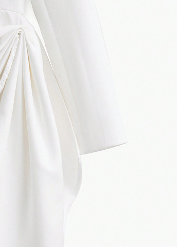 Белое кэжуал платье платье-жакет SHEIN однотонное