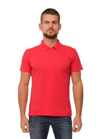 Красная мужская футболка поло Наталюкс