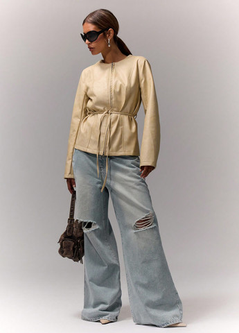 Світло-бежева демісезонна куртка SHEIN