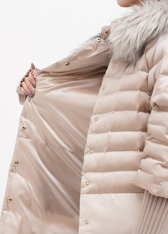 Кремовая демисезонная куртка куртка-пальто Elisabetta Franchi