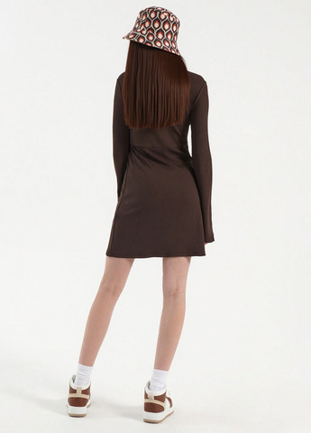 Коричневое кэжуал платье House однотонное