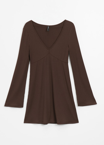 Коричневое кэжуал платье House однотонное