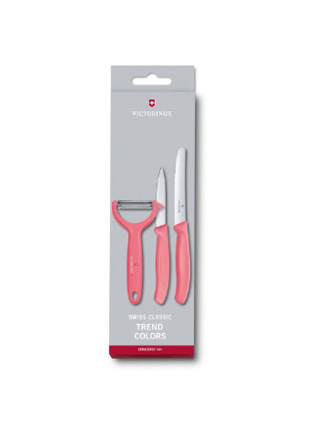 Набор ножей SwissClassic Paring Set 3 шт Tomato and Kiwi Red (6.7116.33L12) Victorinox красные,