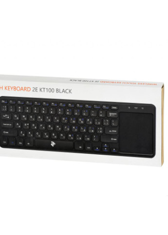 Клавиатура KT100 Touch Wireless Black (-KT100WB) 2E (208684079)