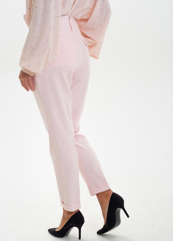 Розовые классические летние прямые брюки Sellin