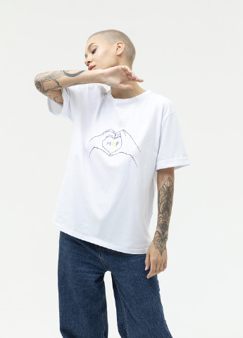 Белая летняя футболка Kari Shop Atelier