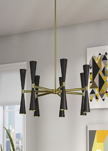 Люстра потолочная лофт подвесная BL-525S/16 E27 BK/G Brille (251290909)