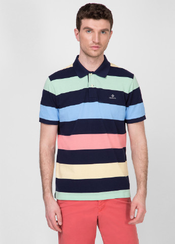 Цветная футболка-поло для мужчин Gant в полоску
