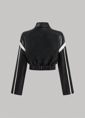 Чорна демісезонна куртка SHEIN