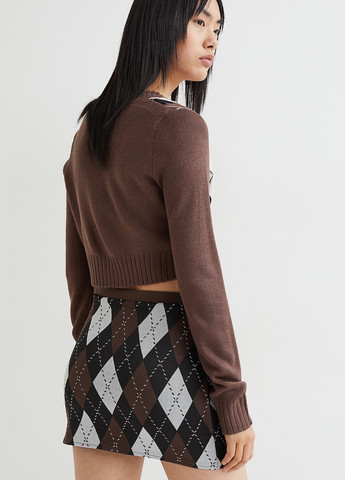 Разноцветная кэжуал с геометрическим узором юбка H&M