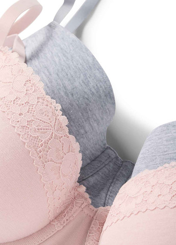 Світло-рожевий балконет бюстгальтер (2 шт.) C&A з кісточками бавовна