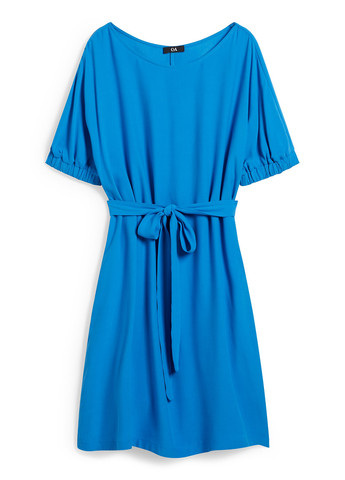 Светло-синее кэжуал платье C&A однотонное