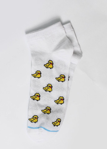Шкарпетки Качки короткі Rock'n'socks білі повсякденні