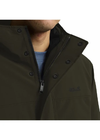Оливковая (хаки) демисезонная куртка Jack Wolfskin COLD CAMP COAT M