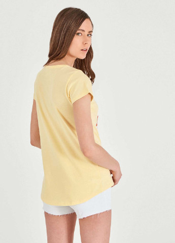 Жовта літня футболка з коротким рукавом Piazza Italia