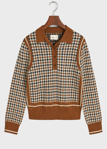 Коричневый зимний пуловер пуловер Gant