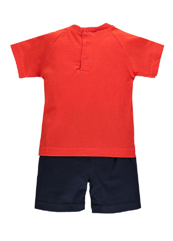 Красный летний комплект (футболка, шорты) MEK