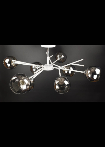 Люстра стельова на 8 лампочок 088/8-wh-gr Білий 34х85х85 см. Handmade (234537662)