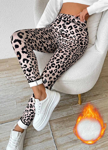 Бежевые зимние леггинсы SHEIN