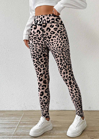 Бежевые зимние леггинсы SHEIN