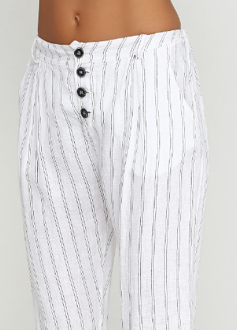 Белые кэжуал демисезонные прямые брюки Paolo Casalini