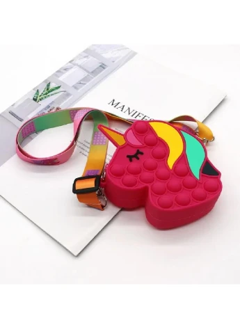 Іграшка сумка гаманець крос-боді антистрес Pop It Simple Dimple силіконова 12.5х4х12 см (473577-Prob) Unbranded (255302471)