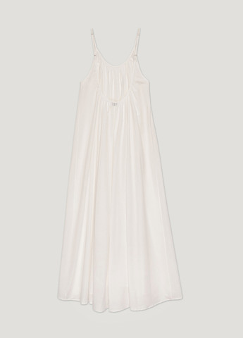 Молочное кэжуал платье с открытой спиной JUL однотонное