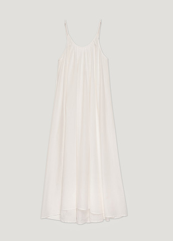 Молочное кэжуал платье с открытой спиной JUL однотонное