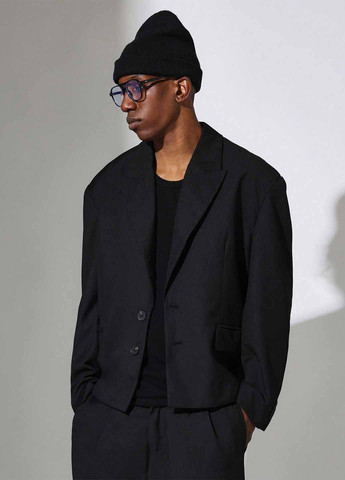 Чорний демісезонний костюм (піджак, штани) брючний SHEIN