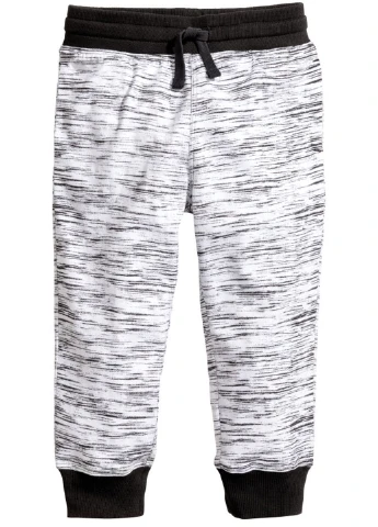 Белые спортивные демисезонные брюки со средней талией H&M