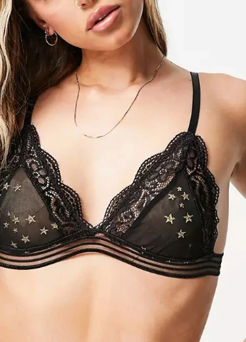 Чёрный комплект бюст с трусами Asos