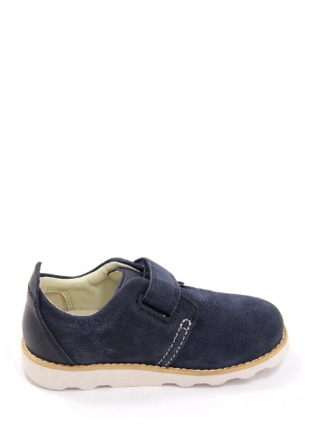Синие туфли для мальчиков на липучке Clarks