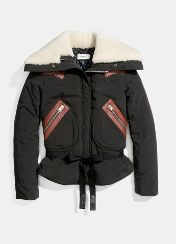 Чорна зимня куртка Coach