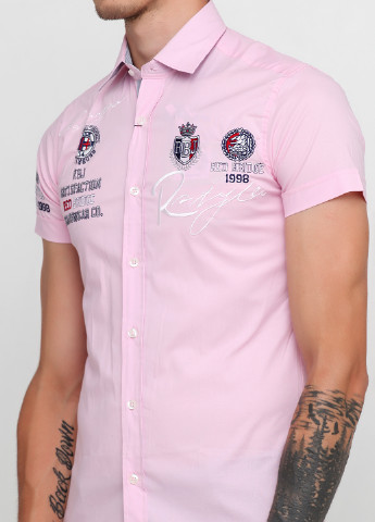 Розовая кэжуал рубашка с рисунком Redbreast с коротким рукавом