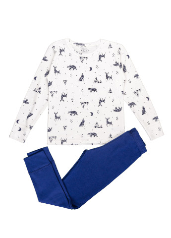 Молочная всесезон пижама для мальчика теплая начёс кофта + брюки Фламинго Текстиль