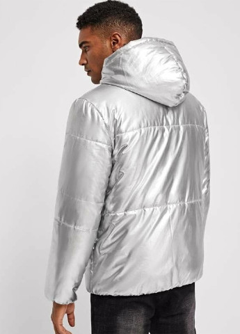 Серебряная демисезонная куртка SHEIN