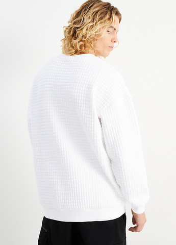 Білий світшот C&A однотонний без декору (313588614)