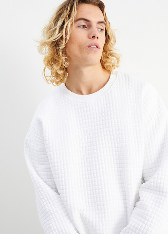 Білий світшот C&A однотонний без декору (313588614)