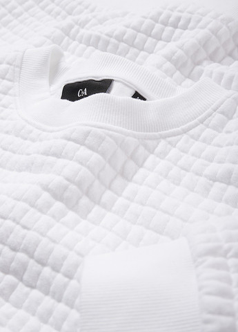 Білий світшот C&A однотонний без декору (313588614)