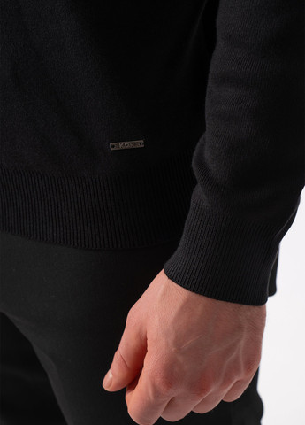 Черная футболка-поло для мужчин Trend Collection однотонная