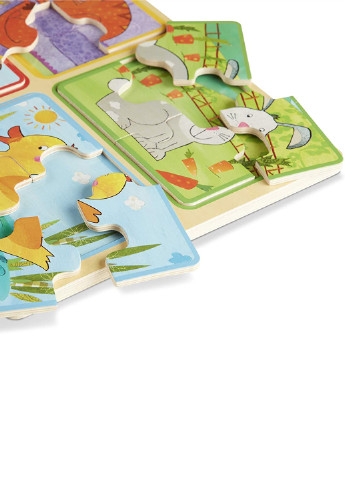 Деревянные пазлы Игривые друзья, 32х3,5х24,5 см Melissa & Doug (251711127)