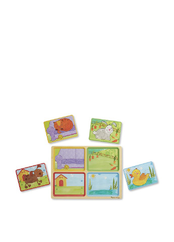 Деревянные пазлы Игривые друзья, 32х3,5х24,5 см Melissa & Doug (251711127)