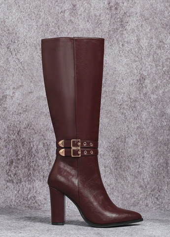 Осенние сапоги ботфорты SHEIN с пряжкой, люверсы