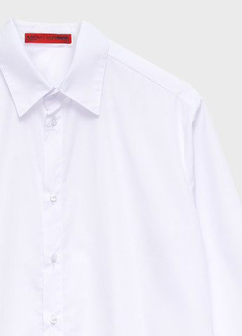 Сорочка базова KASTA design однотонна біла кежуал бавовна