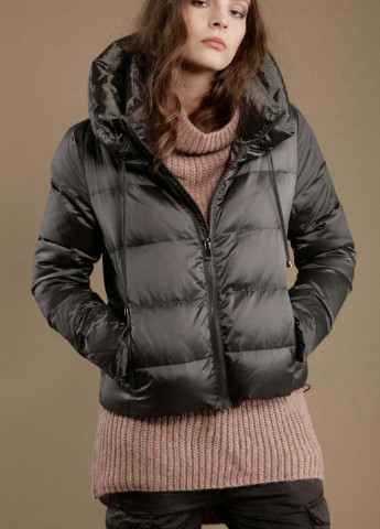 Пудровий зимовий подовжений светр джемпер Deha