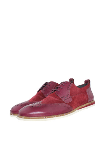Классические красные мужские туфли Luciano Bellini на шнурках