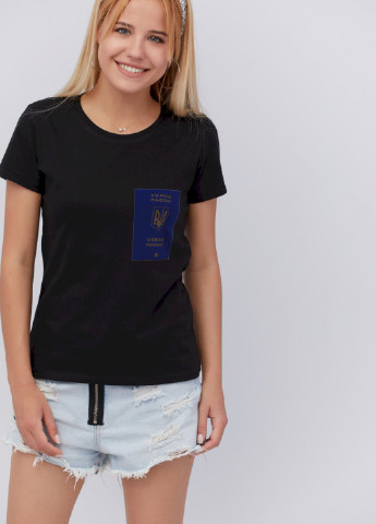 Чорна демісезон футболка жіноча basic YAPPI