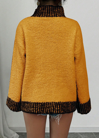 Оранжевый демисезонный свитер SHEIN