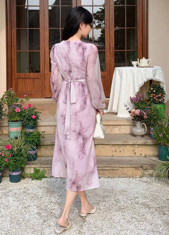 Лілова вечірня сукня годе SHEIN тай-дай